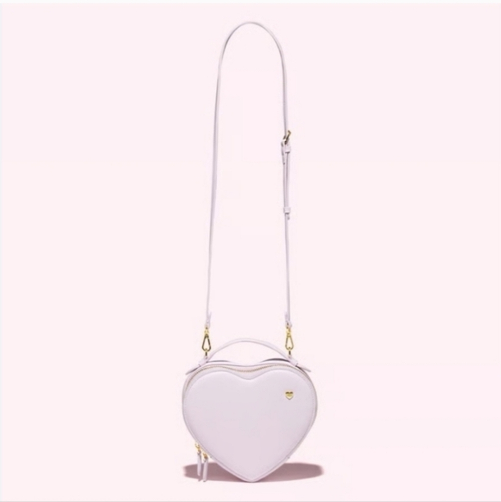 NWT Stoney Clover Lane Heart Crossbody Bag In Lilac